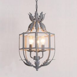 European retro do old style Acanthus leaf method pendant light bedroom aisle porch bedroom hanging lighting MYY