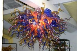 100% Mouth Blown CE UL Borosilicate Murano Glass Dale Chihuly Art Colorful Chandelier Faceted Glass Pendants