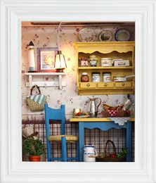 Wooden DIY Dollhouse 3D Mini House Frame - W002 Leisurely Lunch