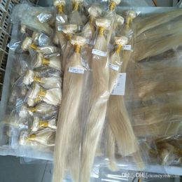 elibess brand virgin human hair silk straight 613 blonde 50gr piece 6 bundles lot virgin hair pure dyed Colour