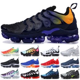 2019 Nike vapormax TN Plus Hombres Zapatillas de running Triple Negro Blanco Foto de Sunset Blue Wolf Gray EE. UU. Zapatos de diseño Zapatillas 2019 Nike vapormax TN Plus Hombres Zapatillas de running Triple Negro Blanco Foto de Sunset Blue Wolf Gray EE. UU. Zapatos de diseño Zapatillas