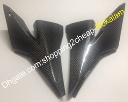 2 x Carbon Fibre Tank Side Covers Panels Fairing Kit For Kawasaki ZX-10R 2004 2005 ZX10R 04 05 ZX 10R Cover Panel