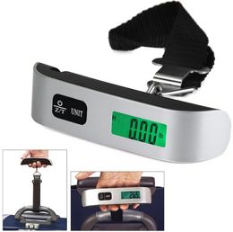 50kg Capacity Mini Digital Luggage Scale Hand Held LCD Electronic Scale Electronic Hanging Scale Thermometer Weighing Device SN1773