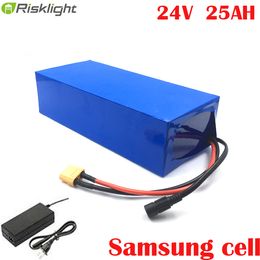 24V battery 24V 25AH electric bike battery 24v 25ah Lithium battery with 30A BMS +29.4V 3A charger for 250W 350W 500W 700W motor