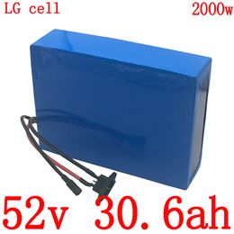 1000W 1500W 2000W 52V Li-ion battery pack 30AH electric scooter bicycle use LG cell free duty