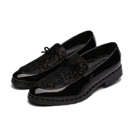 patent leather shoes mens dress shoes loafers wedding shoes for men 2019 erkek ayakkabi buty meskie sapato social masculino heren schoenen