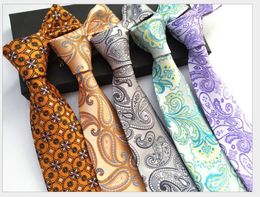 Pesley Cashew Flower Polyester Fashion Men's Tie