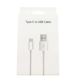 Type-C USB Cable for Galaxy Note 7 8 9 Samsung S8 S9 S10 LG G5 Huawei P9 1M-3FT Cell phone Charger Type C Data Charging Cord with Retail Box