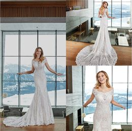 Eddy K 2019 Bridal Gowns Off Shoulder Wedding Dress Sexy Backless Boho Lace Appliques Plus Size Bohemian Beach Mermaid Wedding Dresses