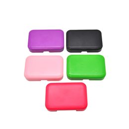 Smoking Pocket Size Plastic Tobacco Box ( 110mm*75mm) Cigarette Storage Case With 78MM Paper Holder Stash Jar Multi Colour