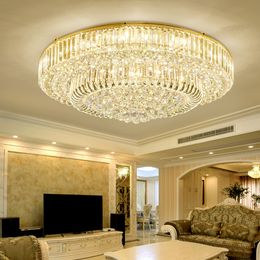Neue Design moderner Kristall runde Deckenleuchter Lichter luxuriösen Kristall-Kronleuchter für Wohnzimmer Schlafzimmer führte Deckenbeleuchtung Lampe