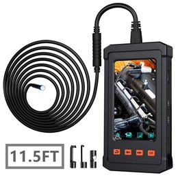 3.5M Cable Length 4.3 inch LCD Industrial Endoscope,1080P HD Professional Inspection 5.5mm Waterproof Snake Tube Camera with 6 LED Lights,Lithium-Ion Battery Cam PQ305