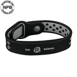 ion power bracelets UK - health benifits ion balance power therapy silicone sports choker tourmaline germanium wristband bracelet