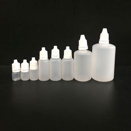 E Liquid Vape Juice Empty Oil Bottle Plastic Dropper Bottles 3ml 5ml 10ml 15ml 20ml 30ml 50ml 100ml With Tamper Evident Caps Eyewash