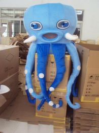 2018 High quality hot Adult Size Blue Octopus Mascot Costume Sea Creatures Octopus Mascotte Outfit Suit Fancy Dress