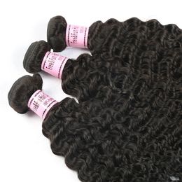 Brazilian Deep Wave Virgin Human Hair Bundles Raw Unprocessed Indian Body Water Extensions Kinky Curly Wefts