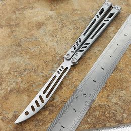 Theone Balisong Classic Butterfly Trainer Training Knife Barebones Skinny CNC Practices D2 Blade BM40 BM41 BM42 BM43 BM51 Nautilus Sea Monster Jilt Swing Knives C07