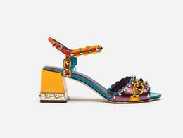 Impressão de couro de couro salto alto sandálias abertas de fivela de fivela feminina bombas cravejadas saltos de cristal sapatos femininos sapatos