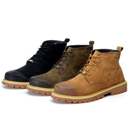 Hot Sale-fashion large size safety boots steel toe caps work shoes outdoors worker security ankle boot zapato