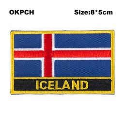 Free Shipping 8*5cm iceland Shape Mexico Flag Embroidery Iron on Patch PT0035-R
