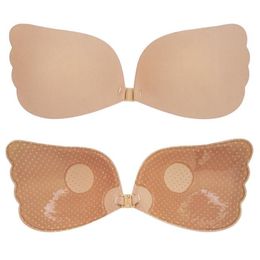 DHL free hot sale Strapless underwear Gathered no trace thick silicone chest patch one-piece breathable invisible bra