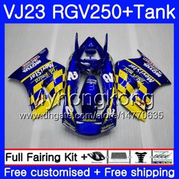 -Body + Movistar Blue Tank para SUZUKI VJ21 RGV250 88 94 95 96 97 98 9899MM.7 RGV-250 VJ23 VJ 22 RGV 250 1988 1994 1995 1996 1997 1998 1998 Carenado