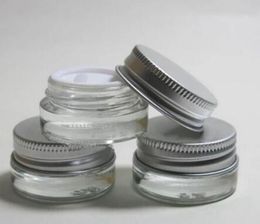 Free shipping(DHL) - 5g high quality glass cream jar with aluminum lid,5ML wide mouth cosmetic container,eye cream cosmetic packaging