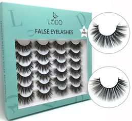 12 Pairs False Eyelashes Natural Long Thick Soft Lashes Makeup for Eyes Handmade with Packaging Boxes