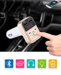 CAR B2 Bluetooth Car Kit MP3 Player With Handsfree Wireless FM Transmitter Adapter USB Car Charger Support Micro SD Card DHL FEDEX free