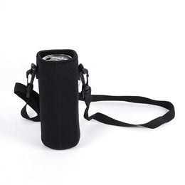 Home Water Bottle Sling Case Bag Carrier Holder Neoprene Sleeve Cooler Cover Pouch with Shoulder Strap for Men Women Kid Travel Camping Walking Hiking Running 122382