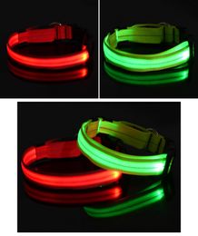 Newest LED Pet Dog Collar Rechargeable USB Adjustable Flashing Safety In Night Fits All Pet Rubber dog collars With one reflective tape