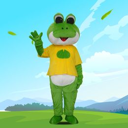 Halloween frog Mascot Costume Top Quality Adult Size Cartoon Green frog Christmas Carnival Party Costumes