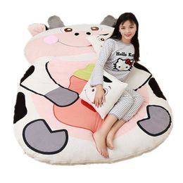 Dorimytrader Funny Animal Milk Cow Beanbag Stuffed Soft Huge Bed Tatami Sofa Carpet Mattress for Children Gift Decoration DY60847