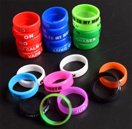 Personalised silicone bracelet Customised silicone vape band ring cheap rubber band Silicone Ring 22mm beauty Vapour ring for E Cigarette