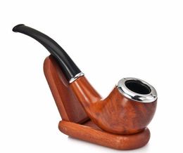 Manual Solid Wood Manufacturing Retro-Curved Bakelite Pipe for Male New Type Wood Pipe and Tobacco Fittings