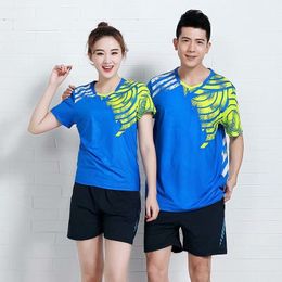 Short Sleeve Badminton Serve Suit Men And Women Lovers Motion Tennis Unlined Upper Garment Match Training Jersey Run Serve