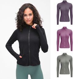 Yoga Jacket Women Lightweight Comfy Athletic Workout Zip Running Track Jacket Women Yoga Sweatshirts with Two Side Pocket Jacket Coat