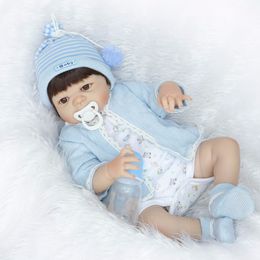 -Bambole in silicone morbido Reborn Baby Realistic Doll Reborn 22 pollici Full Vinyl Boneca BeBe Reborn Babies Doll Per ragazze Vendita calda
