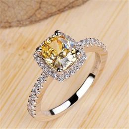 Wholesale-Sterling Silver Rings For Women Bridal Wedding Anelli Trendy Jewellery Engagement White Gold Colour Anillos Mujer