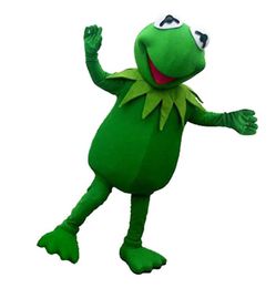 Halloween Kermit Frog Mascot Costume Top Quality Cartoon Happy Frog Anime theme character Christmas Carnival Party Costumes