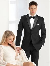 Classic Designe Black Men Wedding Dress Popular Groom Tuxedos Popular Jacket Blazer Men Business Dinner/Darty Suit(Jacket+Pants+Tie) 510