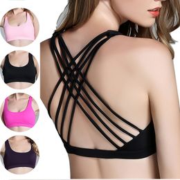 Yoga Outfits Sport Top Fitness Women Sexy Shirt Sports Bra For Running Tops Push Up Bras Workout