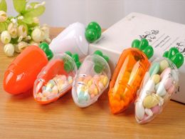 100pcs New creative carrot candy box baby birthday wedding and party gift boxes desktop ornaments happy radish Favour boxes