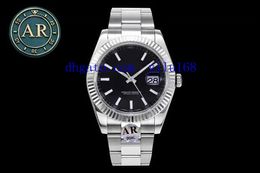 Mens Best Full 904L Steel Watch Mens 2824 ETA AR Watches Black Bracelet Perpetual Men Watch 116334 126334 Men's Business Wristwatches