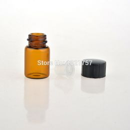 2ML Amber Mini Glass Bottle, 2CC Brown Amber Sample Vial Small Essential Oil Bottle Free Shipping