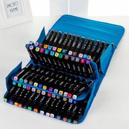 3 Color 80 Hole Markers Pen Bags Stationery Art Markers Pen Bags Artist Sketch Copic Bag For Animation Design