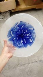 Elegance Glass Craft Wall Chandelier Hand Blown Murano Glass Hanging Plates Wall Art Blown Glass Elegant Plates