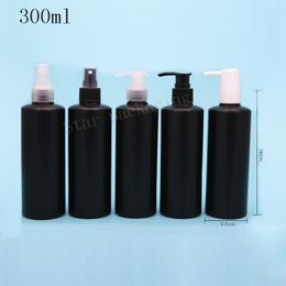 20X300ML Shampoo Plastic Black Bottle for Women PE Makeup Storage Cosmetic Bottles Toner Essential Oil Package Lotion Containers
