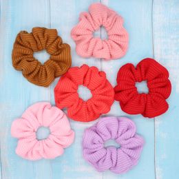 Free shipping Fashion women's piush Elastic Hairbands korea style hair Solid color Scrunchies girl's Hair Accessories