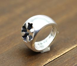 Fashion-sterling silver rings trend personality Jewellery punk style mens and womens Lovers gift hip hop cross style luxury designer
